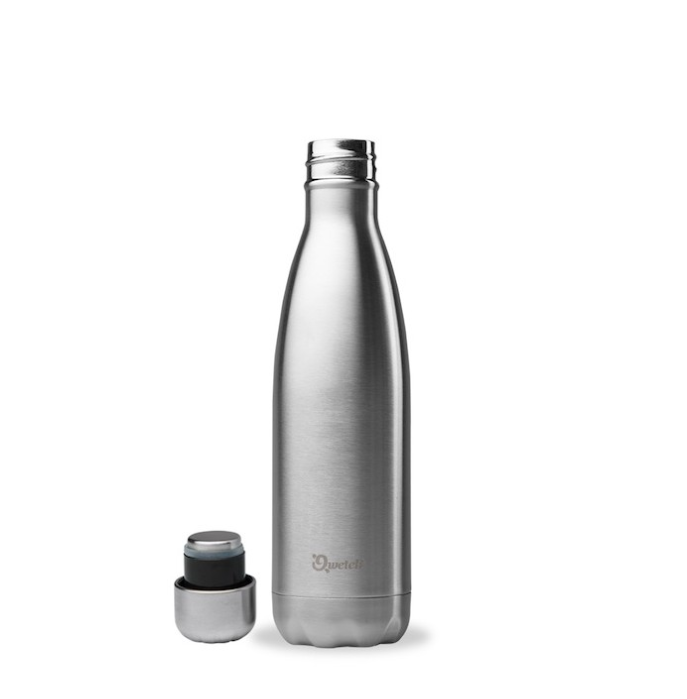 Stainless Steel Water Bottle (500ml) - Chrome - Life Before Plastik